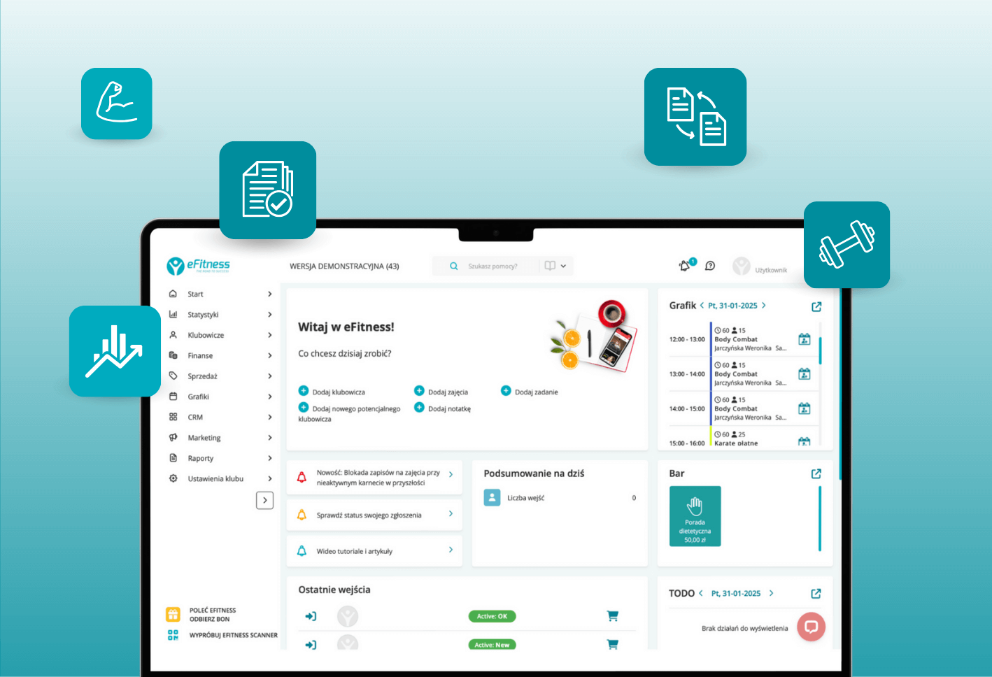 Nowości w eFitness: przegląd najważniejszych zmian od lipca do grudnia 2025